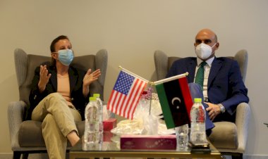 الأربد يبحث مع رئيسة غرفة التجارة الأمريكية بليبيا سبل تعزيز العلاقات بين البلدين